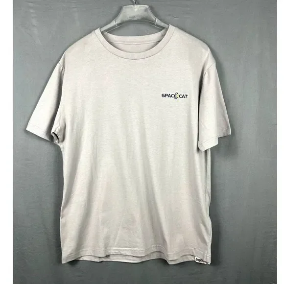 Space Cat T-Shirt Cat Lovers Perfect Gift Funny Cute Summer Gray NASA SZ XL:NWT - Picture 4 of 9